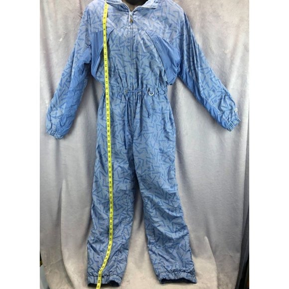 Vintage 80s Alpine Designs Snow Suit Women’s Size 12 One Piece Baby Blue Skiing - Picture 3 of 16